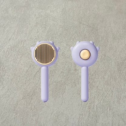 Brosse avec bouton de retrait de poils