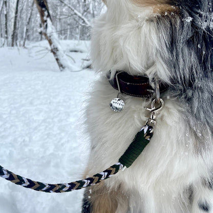 weston avec sa médaille avec un décor hivernal